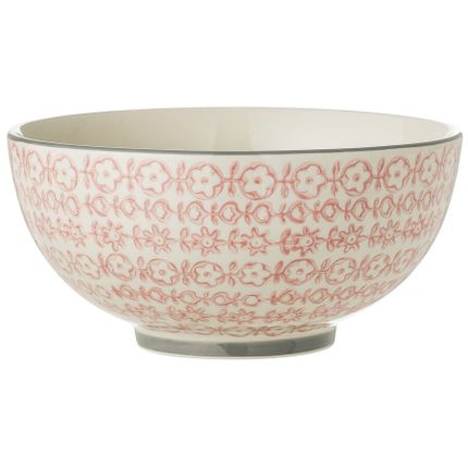 Miska CECILE 19 cm - biały/różowy
