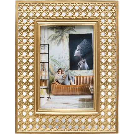 Ramka na zdjęcia ażurowa HOLES 21x26 - złoty