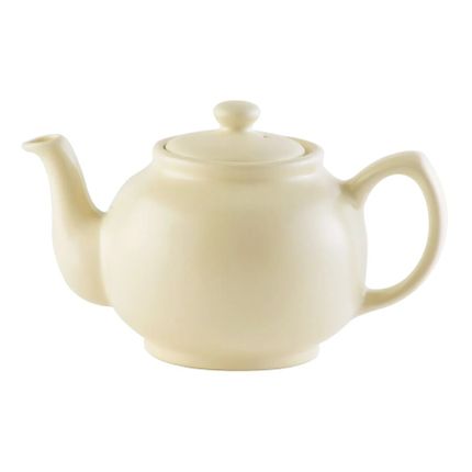 Imbryczek kremowy matowy do parzenia herbaty 0,45L