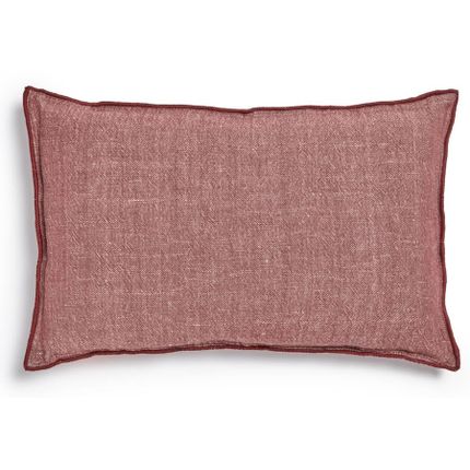 Poszewka dekoracyjna len i bawełna kasztanowa 50x30 cm