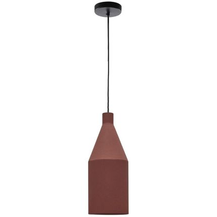 Lampa wisząca metalowa terakota Ø15x40 cm