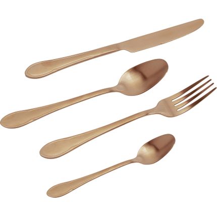 Zestaw 16 sztućców CUCINA - miedziany mat