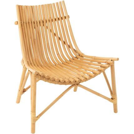 Fotel rattanowy boho - naturalny