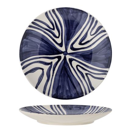 Talerz ręcznie malowany SHAMA 27 cm - niebieski