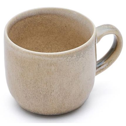 Kubek z uchem ceramiczny w kolorze szarym 200 ml