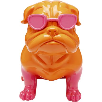 Figurka dekoracyjna FASHION DOG 37 - pomarańczowy/różowy