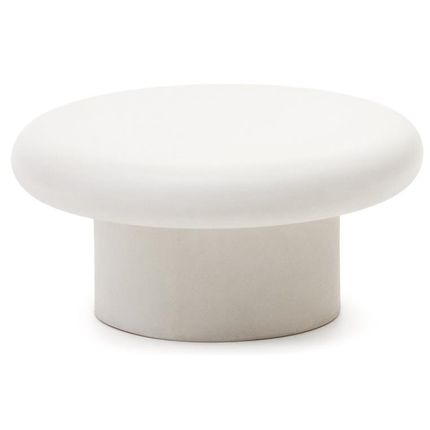 Stolik kawowy z cementu ADDAIA 66 cm - biały