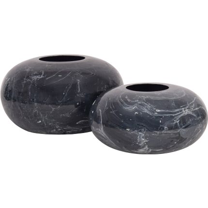 Zestaw 2 wazonów STONE - czarny