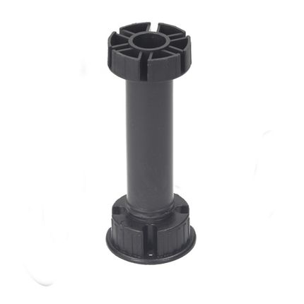 Nóżka plastikowa PN16 czarna wys. 15cm bez klipu