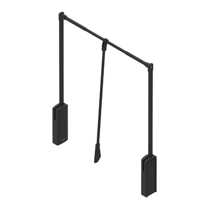 Wieszak opuszczany Pantograf LIFTER Plus / 520-670 / Aluminium- Tworzywo sztuczne / Czarna Anoda