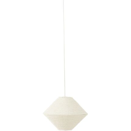 Lampa wisząca z rafii Ufo biała mała Ø35 cm