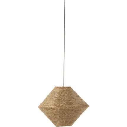 Lampa wisząca z trawy morskiej Ufo naturalna duża Ø40 cm