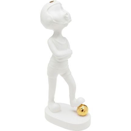 Figurka ceramiczna BALL GIRL 29 - biały/złoty