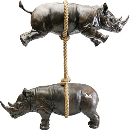 Figurka dekoracyjna ARTISTIC RHINO 46 - brązowy