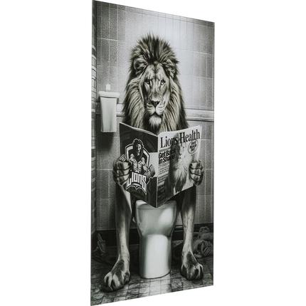 Obraz szklany BATH LION 60x80