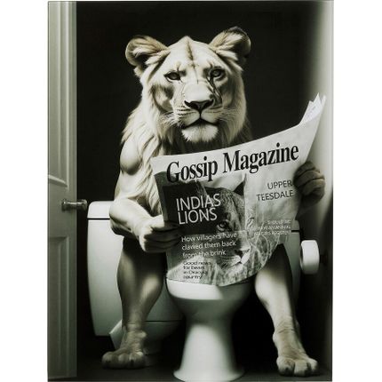 Obraz szklany BATH LIONESS 60x80