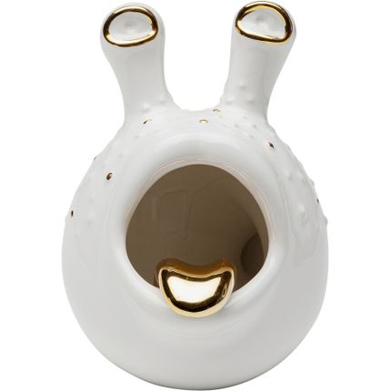 Figurka dekoracyjna FUNNY ANIMAL 19 - biały/złoty