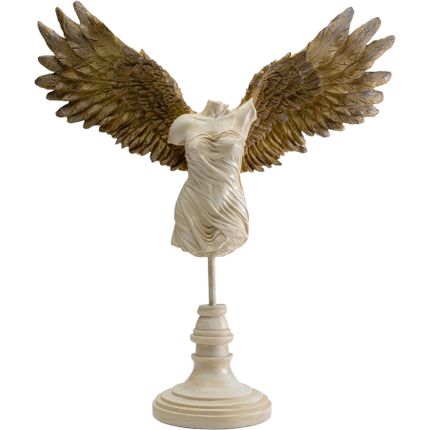 Figurka dekoracyjna GUARDIAN ANGEL FEMALE 47x42 - beżowy/brąz