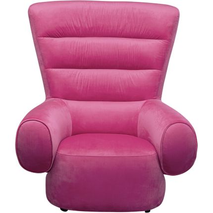 Fotel z wysokim oparciem SWEEP PINK - różowy