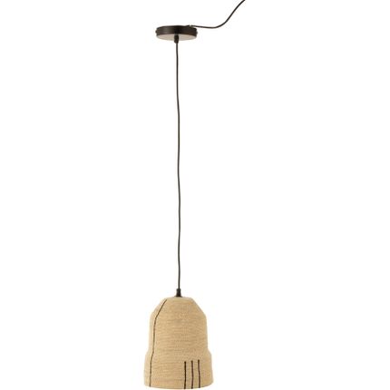 Lampa wisząca z trawy morskiej Pear Lines naturalna mała 20x26 cm