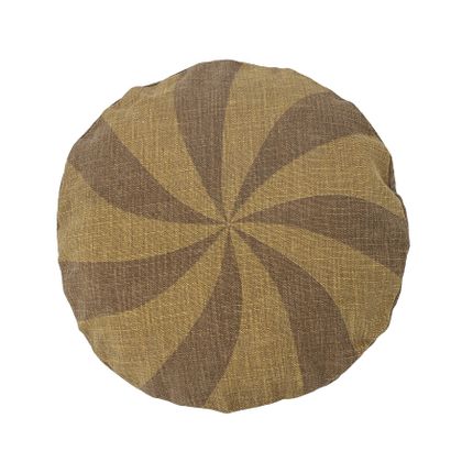 Poduszka okrągła ALLOA 45 cm - żółty/brązowy