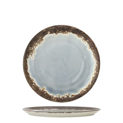 Talerz ceramiczny PAULA 20 - niebieski/brązowy