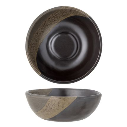 Miska ceramiczna PAULA 16 - brązowy/czarny