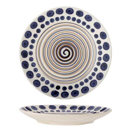 Talerz ceramiczny SHAMA 27 - pomarańczowy/granatowy