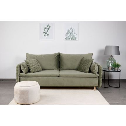 Sofa rozkładana welurowa LUNA