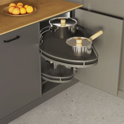 Corner Optima ERGO Linia Maxima PRAWE 900/500 Grafit