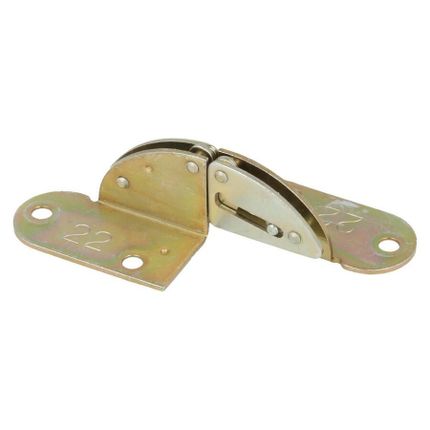 Zawias do stołów składanych ELU - biały ocynk / blat 22 mm