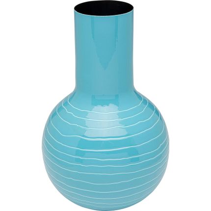 Wazon w kolorze niebieskim stal emaliowana Ø19x31 cm