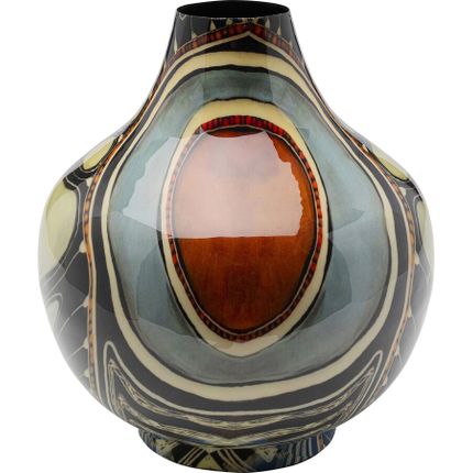 Wazon z aluminium kolorowe wzory Ø25x27 cm