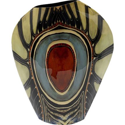 Wazon z aluminium kolorowe wzory 30x41 cm