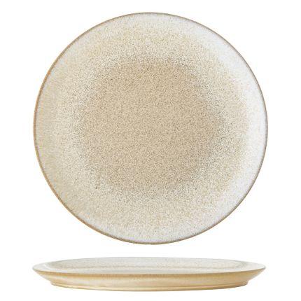 Talerz ceramiczny PAULA 26.5 - biały/naturalny
