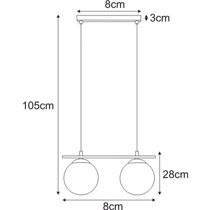Lampa wisząca GLOBE 1208 - czarny