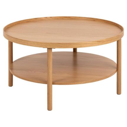 Stolik kawowy okrągły BANBURY 80 cm - dąb