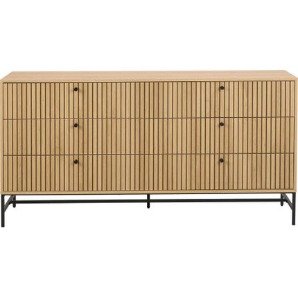 Komoda ALBANY 6 szuflad - dąb