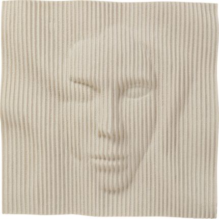 Dekoracja ścienna 3D SOFT FACE 60x60 - beżowy