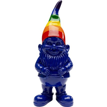 Figurka dekoracyjna GNOME STANDING RAINBOW 21 - niebieski