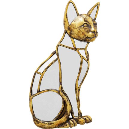 Dekoracja ścienna CAT MIRROR - złoty