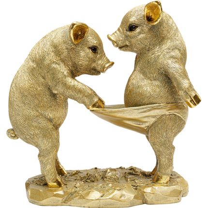 Figurka dekoracyjna PIG PARTY - złoty