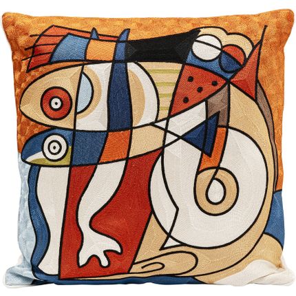 Poduszka dekoracyjna ABSTRAKCYJNE WZORY 50x50 cm - wielokolorowy