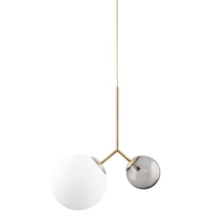 Lampa wisząca TWICE  - biały/szary/złoty