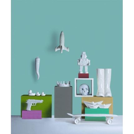 Figurka dekoracyjna Memorabilia My Spaceship 14x27 cm biała
