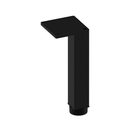 Nóżka meblowa NS45 Czarny Mat H=120 mm Stal / szerokość 18 mm / z regulacją