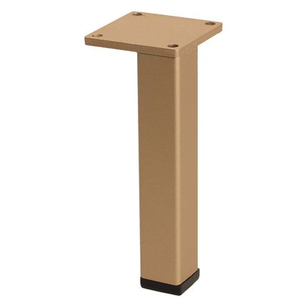 Nóżka meblowa NS45 Złoty Satynowy H=100 mm Stal / szerokość 18 mm