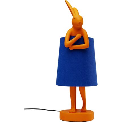 Lampa stołowa Animal Rabbit pomarańczowo-niebieska 50cm