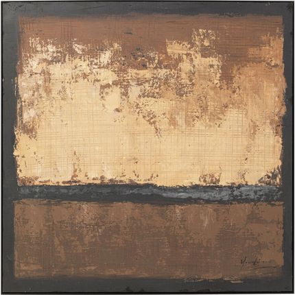 Obraz SILENCE 120x120 - brązowy