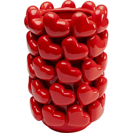 Wazon HEARTS 33 cm - czerwony
